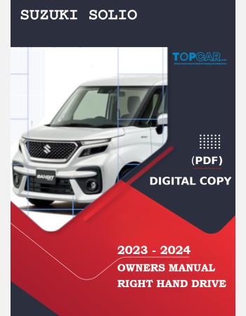 suzuki solio 2023-2024 owners manual in english